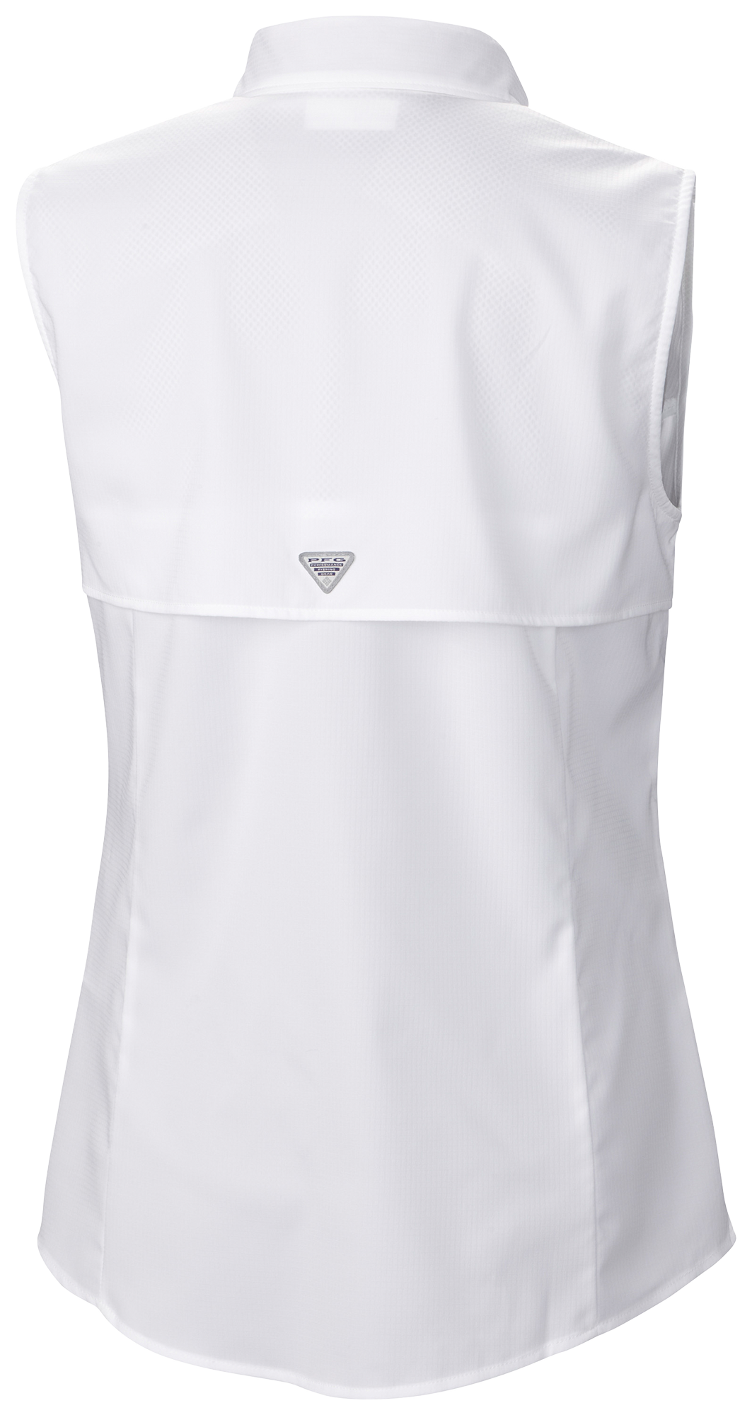 Chemise sans manches boutonnée Columbia White Washington Capitals Tamiami Omni-Shade pour femme